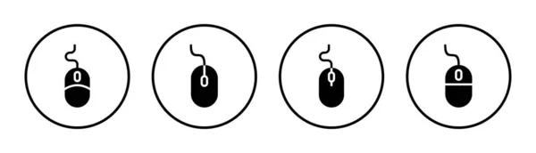 Illustrazione Set Icona Del Mouse Clicca Segno Simbolo Vettore Icona — Vettoriale Stock