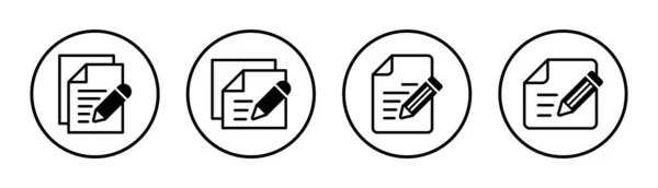 Εικονογράφηση Συνόλου Εικονιδίων Σημειωματάριο Και Σύμβολο — Διανυσματικό Αρχείο