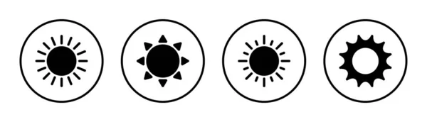 Ikona Slunce Nastavena Ilustrace Značka Symbol Jasu — Stockový vektor