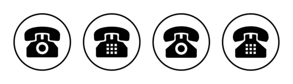 Telephone Icon Set Illustration Phone Sign Symbol — Stock Vector