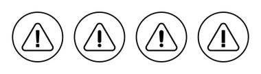 Ünlem tehlikesi işareti illüstrasyonu. Dikkat işareti ve sembol. Tehlike uyarısı işareti