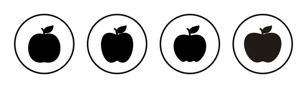 Apple Ikone Setzte Illustration Apple Zeichen Und Symbole Für Webdesign — Stockvektor