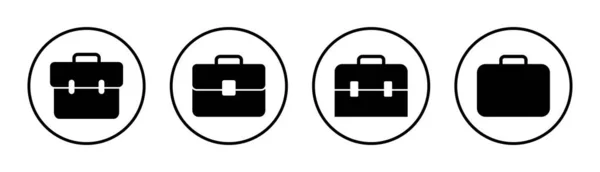 Иллюстрация Набора Иконок Знак Чемодана Символ Символ Багажа — стоковый вектор