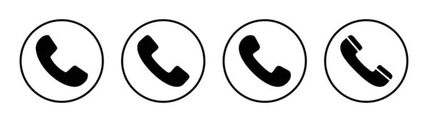 Набір Іконок Виклику Телефонний Знак Символ Значок Телефону Яжіться Нами — стоковий вектор