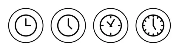 Ícone Relógio Conjunto Ilustração Sinal Tempo Símbolo Ícone Relógio — Vetor de Stock