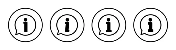 Icono Signo Información Conjunto Ilustración Sobre Nosotros Signo Símbolo Signo — Archivo Imágenes Vectoriales