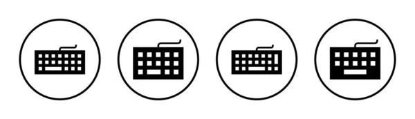 Illustrazione Set Icona Tastiera Segno Simbolo Della Tastiera — Vettoriale Stock