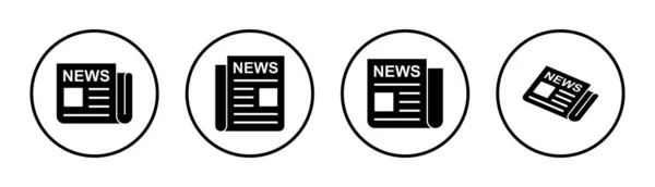 Illustration Durch Zeitungssymbole Zeitungsschild Und Symbolbild — Stockvektor