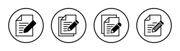 Hinweis Icon Set Illustration Merkzettel Und Symbol — Stockvektor