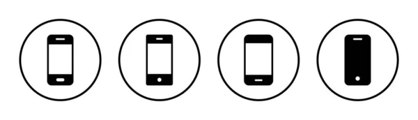 Ilustracja Zestawu Ikon Telefonu Znak Wywoławczy Symbol Symbol Telefonu — Wektor stockowy
