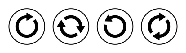 Refresh Icon Set Illustration Recharger Signe Symbole Icône Mise Jour — Image vectorielle