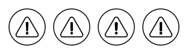 Exclamação Ilustração Sinal Perigo Sinal Atenção Símbolo Aviso Perigo Sinal —  Vetores de Stock