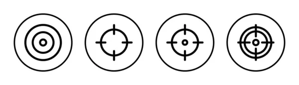 Εικόνα Συνόλου Εικονιδίων Προορισμού Διάνυσμα Εικονιδίου Στόχου Σήμα Και Σύμβολο — Διανυσματικό Αρχείο