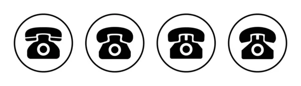 Набір Іконок Телефону Ілюстрація Телефонний Знак Символ — стоковий вектор