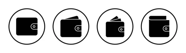 Plånboksikonen Som Illustration Plånboksskylt Och Symbol — Stock vektor