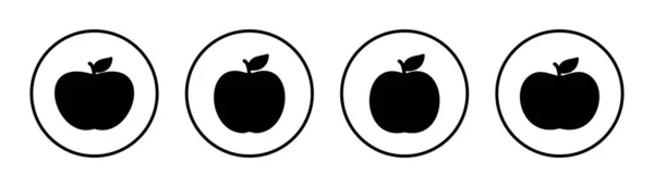 Apple Icon Set Illustration Apple Sign Symbols Web Design — Stock Vector