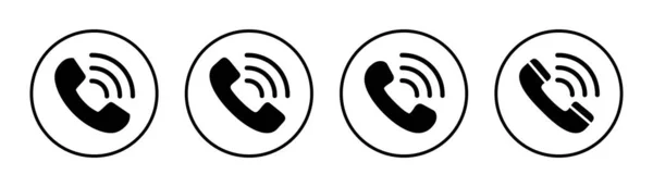 Rufen Sie Icon Set Illustration Telefonschild Und Symbol Telefon Symbol — Stockvektor