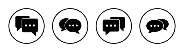 Εικόνα Συνόλου Εικονιδίων Συνομιλίας Σημάδι Φυσαλίδων Ομιλίας Και Σύμβολο Σχόλιο — Διανυσματικό Αρχείο