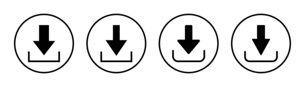 Scarica Icona Set Illustrazione Scarica Segno Simbolo — Vettoriale Stock