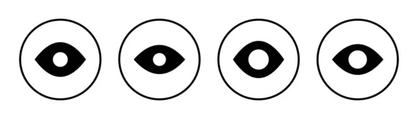 Icono Del Ojo Conjunto Ilustración Signo Símbolo Ocular Icono Mirada — Archivo Imágenes Vectoriales
