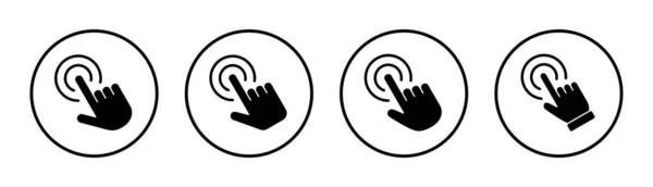 Ilustracja Zestawu Ikon Znak Wskaźnika Symbol Ikona Kursora Ręcznego — Wektor stockowy