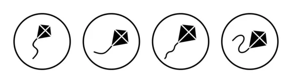 风筝图标集插图 风筝标志和符号 — 图库矢量图片