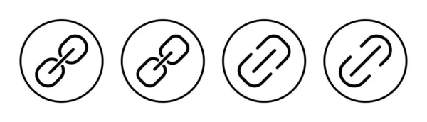 Набір Іконок Посилань Ілюстрація Знак Ланцюжка Гіперпосилання Символ — стоковий вектор
