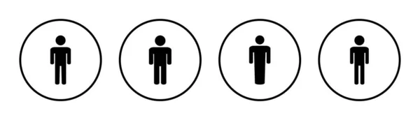 Illustration Jeu Icônes Homme Signe Symbole Masculin Symbole Humain — Image vectorielle