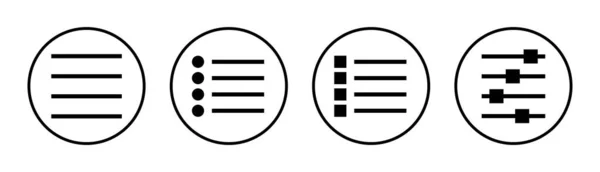 Ikona Menu Ikona Zestaw Ilustracja Znak Menu Internetowego Symbol Symbol — Wektor stockowy