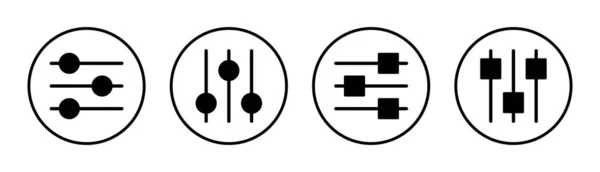 Ustawienie Ilustracji Zestawu Ikon Znak Ustawień Trybu Symbol Znak Narzędzi — Wektor stockowy
