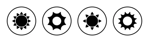 Illustration Jeu Icônes Signe Symbole Luminosité — Image vectorielle