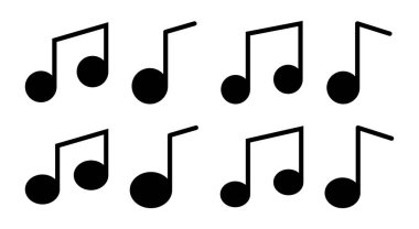 Müzik simgesi çizimi. nota işareti ve sembol