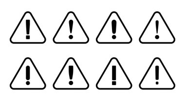 Ünlem tehlikesi işareti illüstrasyonu. Dikkat işareti ve sembol. Tehlike uyarısı işareti