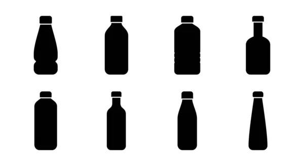 Flaska Ikon Set Illustration Flaska Tecken Och Symbol — Stock vektor