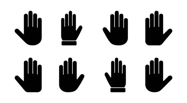 Kézikonkészlet Illusztráció Kézjel Szimbólum Kézmozdulat — Stock Vector