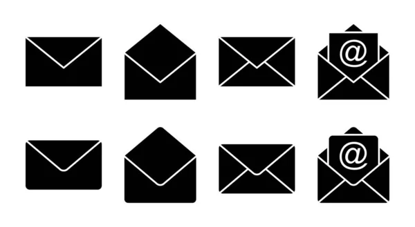 Posta Ikon Készlet Illusztráció Mail Jel Szimbólum Mail Ikon Borítékikon — Stock Vector