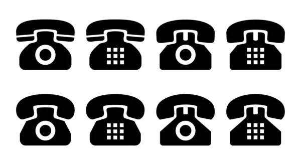 Εικόνα Συνόλου Εικονιδίων Τηλεφώνου Σήμα Και Σύμβολο Τηλεφώνου — Διανυσματικό Αρχείο