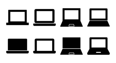 Dizüstü bilgisayar simgesi çizimi. bilgisayar işareti ve sembol