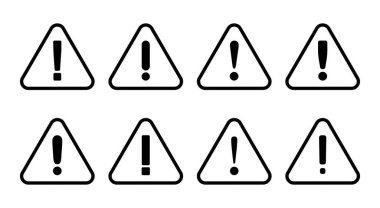 Ünlem tehlikesi işareti illüstrasyonu. Dikkat işareti ve sembol. Tehlike uyarısı işareti