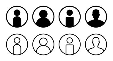 Kullanıcı Simgesi çizimi. İmza ve sembol. insanlar simgesi. 