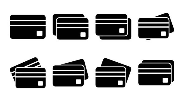 信用卡图标集说明 信用卡支付标志和符号 — 图库矢量图片