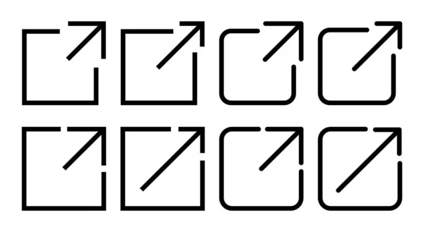 Illustration Jeu Icônes Lien Externe Lien Signe Symbole Symbole Hyperlien — Image vectorielle