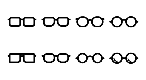 Glasögon Ikon Som Illustration Glasskylt Och Symbol — Stock vektor