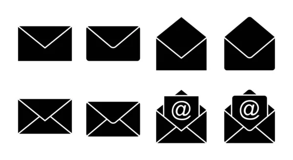 Mail Pictogram Set Illustratie Mail Teken Symbool Mail Icoon Envelop — Stockvector