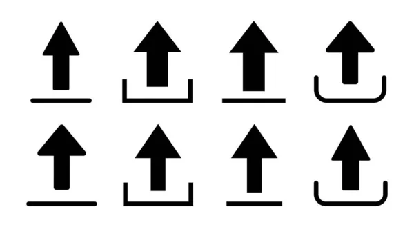 Upload Icon Set Illustration Load Data Sign Symbol — Stock Vector