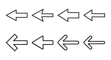 Ok simgesi çizimi. Web tasarımı için ok işareti ve sembol.