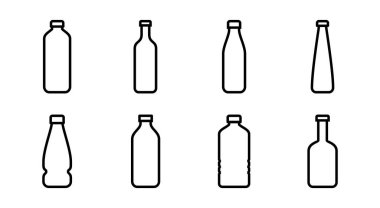 Şişe simgesi çizimi. şişe işareti ve sembol