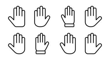 El simgesi çizimi. El işareti ve sembol. el hareketi