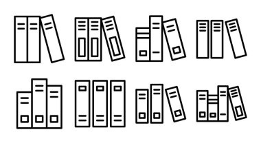 Kütüphane simgesi çizimi. eğitim işareti ve sembol