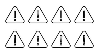 Ünlem tehlikesi işareti illüstrasyonu. Dikkat işareti ve sembol. Tehlike uyarısı işareti